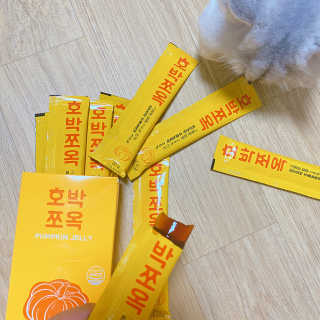 조은약초 국산 늙은 호박즙 호박쪼옥 젤리 20g x 15포 — 4점을 준 리뷰어가 2020년 7월 올린 사용 사진