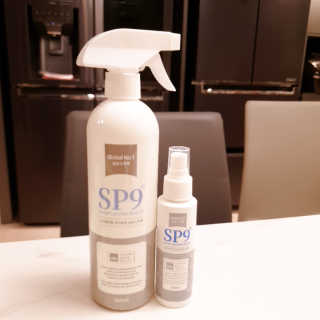 SP9 스프레이형 프리미엄 살균소독제 500ml+100ml — 5점을 준 리뷰어가 2020년 11월 올린 사용 사진