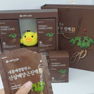서울약사신협 약사신협_산삼배양근 진액_70ml x 30포 — 5점을 준 리뷰어가 2020년 9월 올린 사용 사진