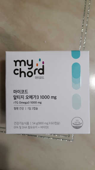 JW중외제약 마이코드 알티지 오메가3 1000 mg — 5점을 준 리뷰어가 2020년 7월 올린 사용 사진