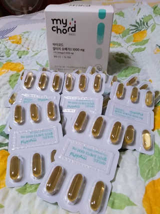 JW중외제약 마이코드 알티지 오메가3 1000 mg — 5점을 준 리뷰어가 2020년 8월 올린 사용 사진