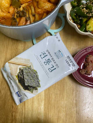 한촌몰 바다공작소 전통김_명품돌김세트 — 4점을 준 리뷰어가 2020년 10월 올린 사용 사진
