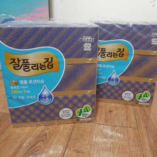 잘풀리는집 부드러운 모이스처 보습 미용 티슈 230매 — 5점을 준 리뷰어가 2020년 9월 올린 사용 사진