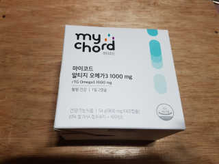 JW중외제약 마이코드 알티지 오메가3 1000 mg — 5점을 준 리뷰어가 2020년 9월 올린 사용 사진