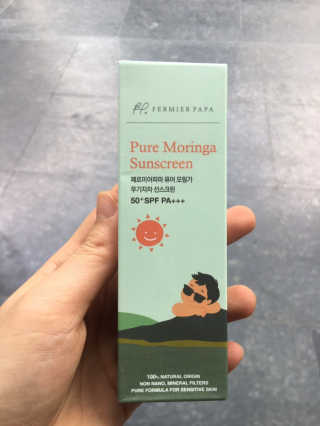 fermierpapa 모 링가 무기질 차 에센스 자외선 차단제 SPF50 + PA +++ 50g — 5점을 준 리뷰어가 2020년 12월 올린 사용 사진