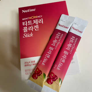 뉴틴 타트체리 콜라겐 스틱 20g X 30포 — 4점을 준 리뷰어가 2020년 7월 올린 사용 사진