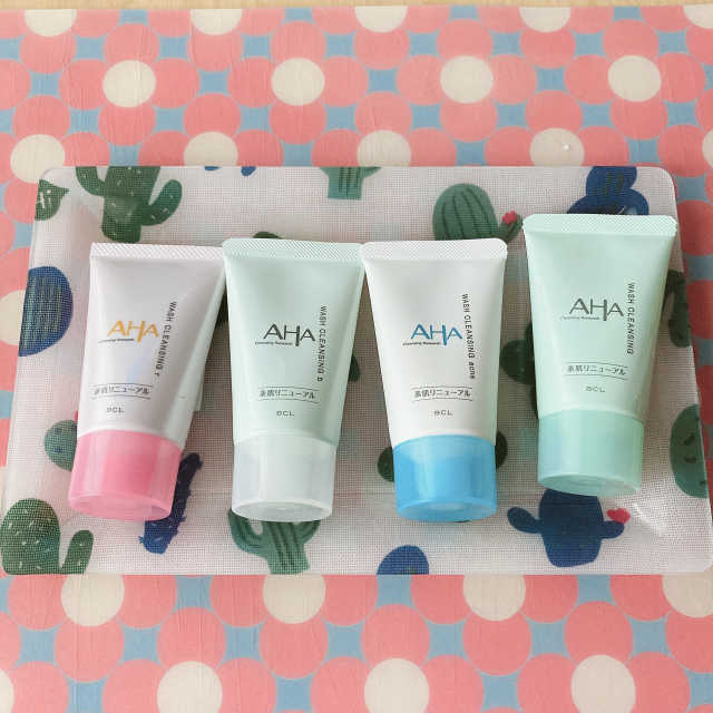 BCL AHA 광채케어 클렌징폼  미니시리즈 4종 30ml 리뷰 사진