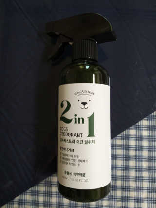 강아지스토리 2in1 강아지 애견 탈취제 400ml — 5점을 준 리뷰어가 2020년 5월 올린 사용 사진