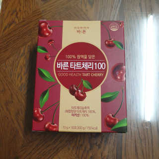 건강한약속 바른 바른 타트체리100 — 5점을 준 리뷰어가 2020년 7월 올린 사용 사진