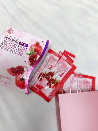 헬스업_쁘띠쁘띠석류콜라겐젤리_20g x 14포 — 5점을 준 리뷰어가 2020년 8월 올린 사용 사진