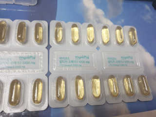JW중외제약 마이코드 알티지 오메가3 1000 mg — 5점을 준 리뷰어가 2020년 8월 올린 사용 사진