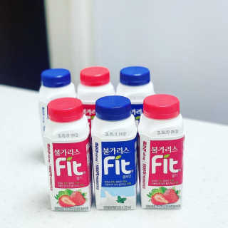 남양유업 [불가리스]마시는 발효유 Fit 딸기/플레인 — 5점을 준 리뷰어가 2020년 8월 올린 사용 사진