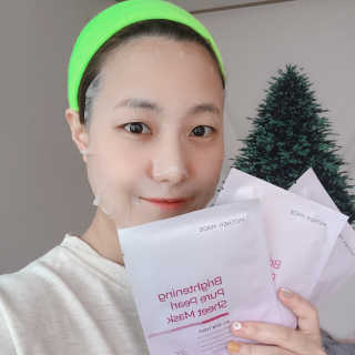 [마더메이드] 브라이트닝 퓨어 진주 마스크 10매입_K — 5점을 준 리뷰어가 2020년 9월 올린 사용 사진