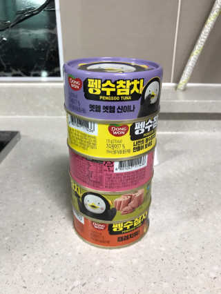 동원참치 펭수참치 — 4점을 준 리뷰어가 2020년 6월 올린 사용 사진