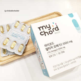 JW중외제약 마이코드 알티지 오메가3 1000 mg — 5점을 준 리뷰어가 2020년 10월 올린 사용 사진