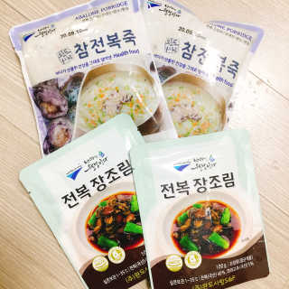 바다는다웰빙이다 완도사랑 전복죽 250g - 2팩 + 전복장조림 2팩 — 4.5점을 준 리뷰어가 2020년 8월 올린 사용 사진