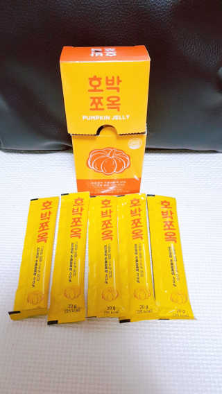 조은약초 국산 늙은 호박즙 호박쪼옥 젤리 20g x 15포 — 5점을 준 리뷰어가 2020년 6월 올린 사용 사진