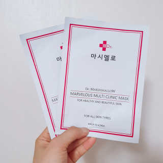 닥터마시멜로 마블러스 멀티 클리닉 마스크 — 5점을 준 리뷰어가 2020년 8월 올린 사용 사진