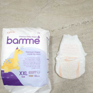 오브맘 밤 프리미엄 아기 기저귀 팬티형 밴드형 — 4점을 준 리뷰어가 2020년 11월 올린 사용 사진