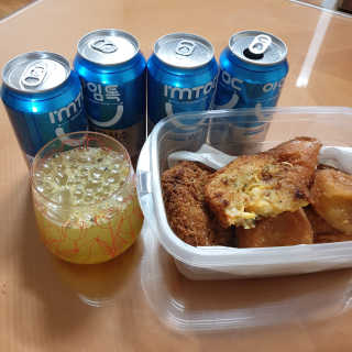 일화 아임톡 탄산수 355ml X 24캔 — 5점을 준 리뷰어가 2020년 4월 올린 사용 사진