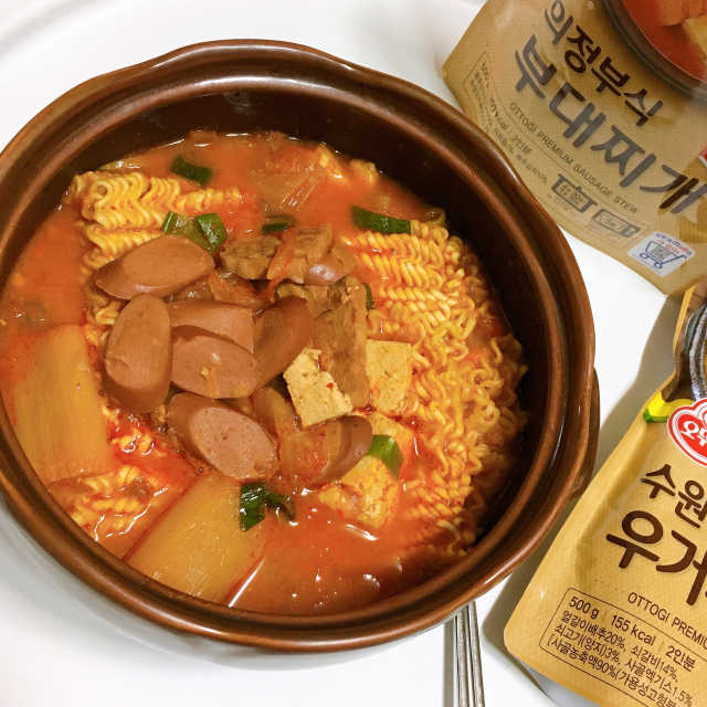 오뚜기 의정부식 부대찌개, 수원식 우거지갈비탕 리뷰 사진
