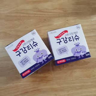 100도 이상에서 삶아 멸균 안심 아이수 구강 티슈 — 5점을 준 리뷰어가 2020년 10월 올린 사용 사진