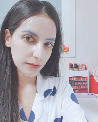 이너풀 하이 모이스처라이징 바이오셀룰로오스 마스크 — 5점을 준 리뷰어가 2020년 7월 올린 사용 사진