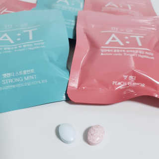 입 냄새 완화에 도움을 주는 에티켓 캔디 복숭아맛 앳캔디 — 5점을 준 리뷰어가 2020년 11월 올린 사용 사진