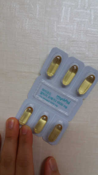 JW중외제약 마이코드 알티지 오메가3 1000 mg — 3.5점을 준 리뷰어가 2020년 7월 올린 사용 사진
