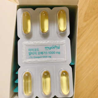 JW중외제약 마이코드 알티지 오메가3 1000 mg — 5점을 준 리뷰어가 2020년 9월 올린 사용 사진