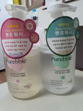Purebble 당김없이 속촉촉_퓨어블 핸드워시 3종 [랜덤발송] — 5점을 준 리뷰어가 2020년 6월 올린 사용 사진