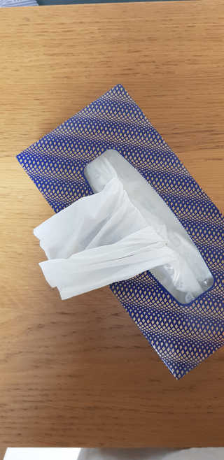 잘풀리는집 부드러운 모이스처 보습 미용 티슈 230매 — 5점을 준 리뷰어가 2020년 9월 올린 사용 사진