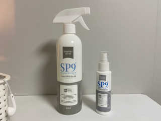 SP9 스프레이형 프리미엄 살균소독제 500ml+100ml — 5점을 준 리뷰어가 2020년 11월 올린 사용 사진
