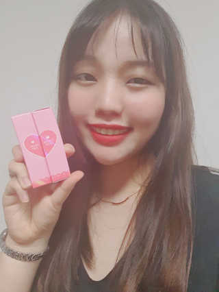 [블랙루즈] 컬러 락 하트 틴트 1+1 — 5점을 준 리뷰어가 2020년 7월 올린 사용 사진