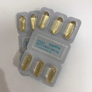 JW중외제약 마이코드 알티지 오메가3 1000 mg — 5점을 준 리뷰어가 2020년 9월 올린 사용 사진