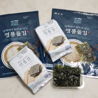 한촌몰 바다공작소 전통김_명품돌김세트 — 5점을 준 리뷰어가 2020년 10월 올린 사용 사진