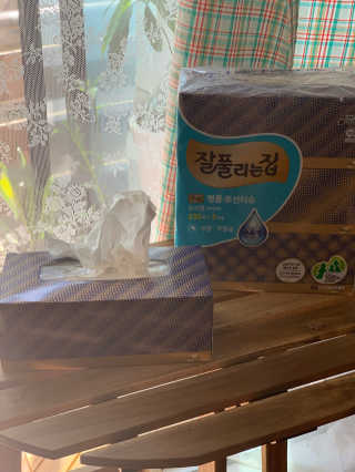 잘풀리는집 부드러운 모이스처 보습 미용 티슈 230매 — 5점을 준 리뷰어가 2020년 9월 올린 사용 사진