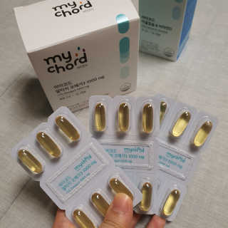 JW중외제약 마이코드 알티지 오메가3 1000 mg — 5점을 준 리뷰어가 2020년 9월 올린 사용 사진