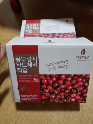 자연에온 몽모랑시 타트체리 착즙 100mL 10개입 2BOX — 5점을 준 리뷰어가 2020년 11월 올린 사용 사진