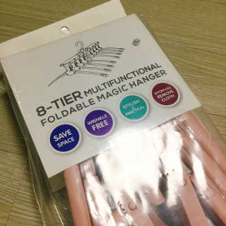 바네스데코 공간절약 다용도 회전 접이식 옷걸이 매직행거 핑크 — 4.5점을 준 리뷰어가 2020년 6월 올린 사용 사진