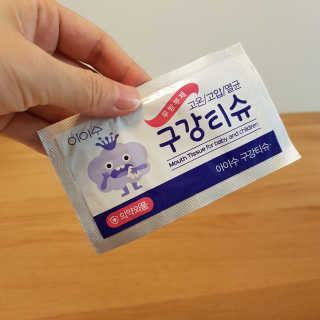 100도 이상에서 삶아 멸균 안심 아이수 구강 티슈 — 5점을 준 리뷰어가 2020년 12월 올린 사용 사진