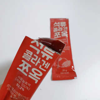 조은약초 석류콜라겐 석류즙 석류쪼옥 젤리 스틱 15포 x 20g — 5점을 준 리뷰어가 2020년 7월 올린 사용 사진