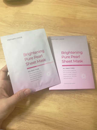 [마더메이드] 브라이트닝 퓨어 진주 마스크 10매입_K — 4.5점을 준 리뷰어가 2020년 9월 올린 사용 사진