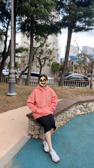 브랜디드라이프스타일코리아 행텐 헤리티지 후드 티셔츠 — 4.5점을 준 리뷰어가 2020년 11월 올린 사용 사진