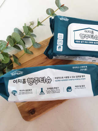 이지홈 간편 살균 행주 티슈 — 5점을 준 리뷰어가 2020년 11월 올린 사용 사진