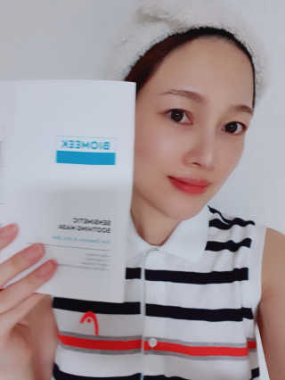 바이오믹 BIOMEEK SENSIMETIC SOOTHING MASK.S — 5점을 준 리뷰어가 2020년 6월 올린 사용 사진