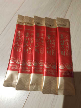 서울약사신협_굿투데이홍삼스틱_10ml x 100포 — 5점을 준 리뷰어가 2020년 7월 올린 사용 사진