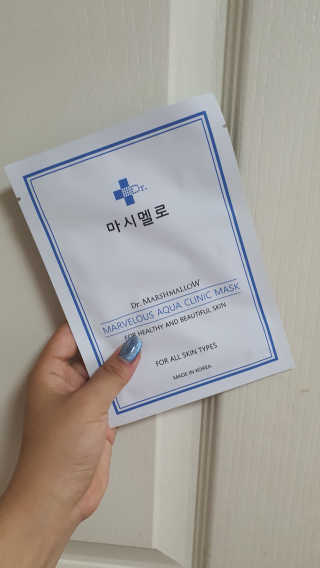 닥터마시멜로 닥터마스멜로 마블러스 아쿠아 클리닉 마스크 — 5점을 준 리뷰어가 2020년 8월 올린 사용 사진