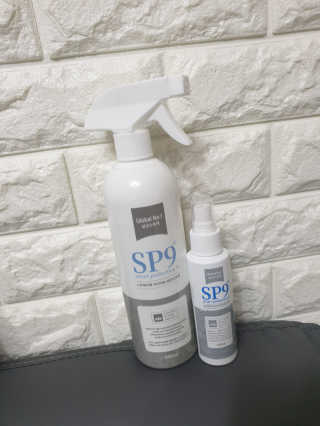 SP9 스프레이형 프리미엄 살균소독제 500ml+100ml — 5점을 준 리뷰어가 2020년 12월 올린 사용 사진