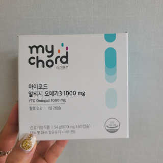 JW중외제약 마이코드 알티지 오메가3 1000 mg — 5점을 준 리뷰어가 2020년 10월 올린 사용 사진